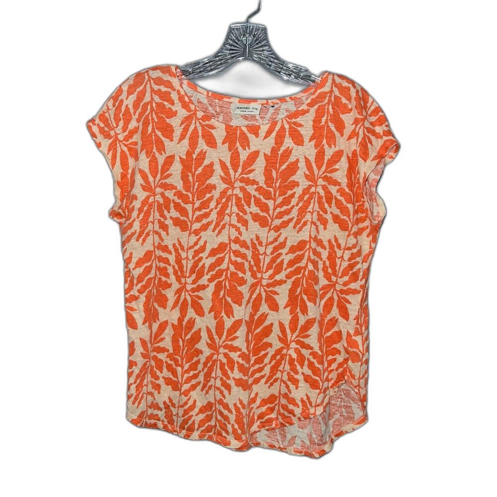 Rachel Zoe Tropical Fauna Print Linen Top